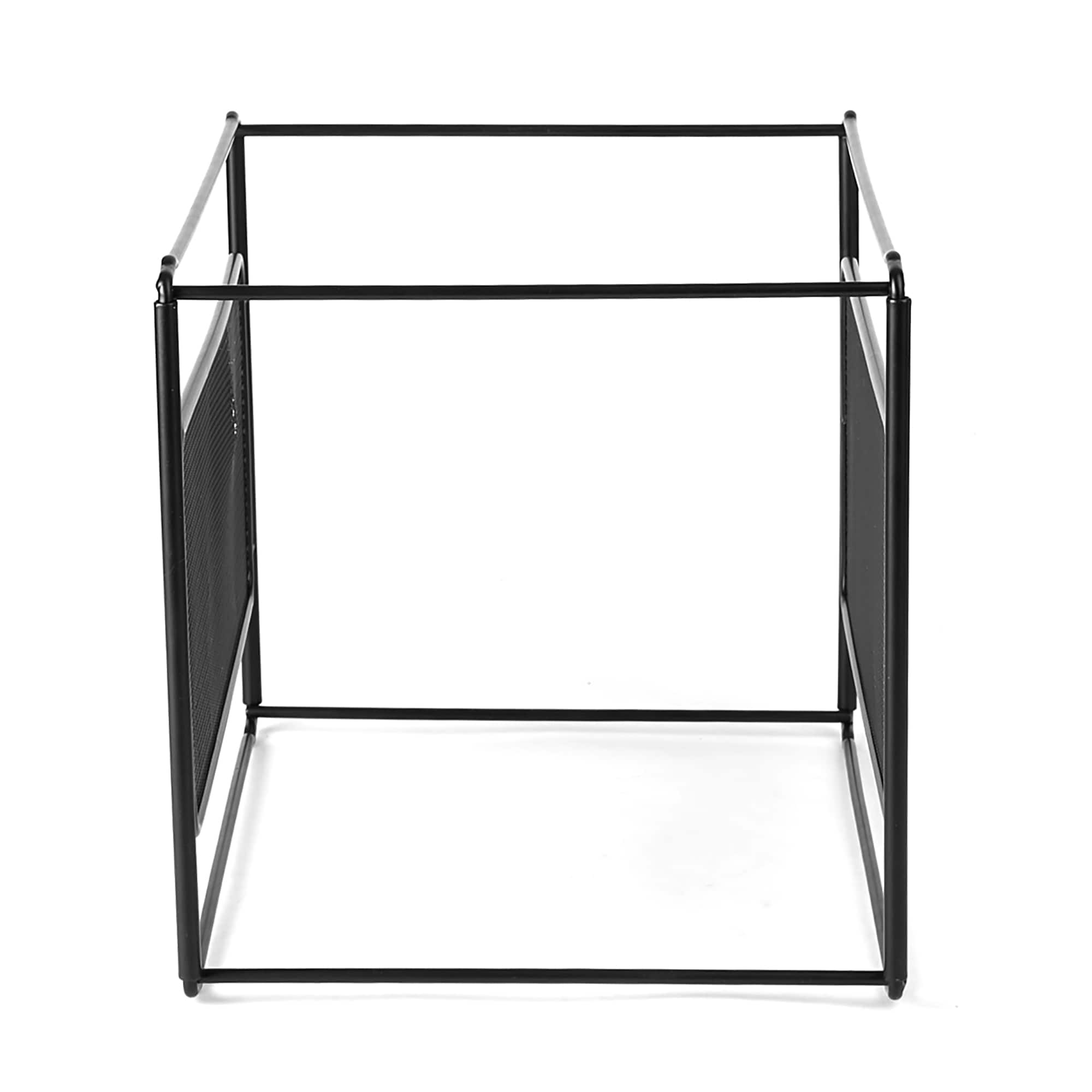 Mind Reader Black Desktop File Organizer Box
